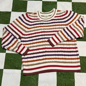 Women’s St. John’s Bay Striped Knit Sweater Size 0X